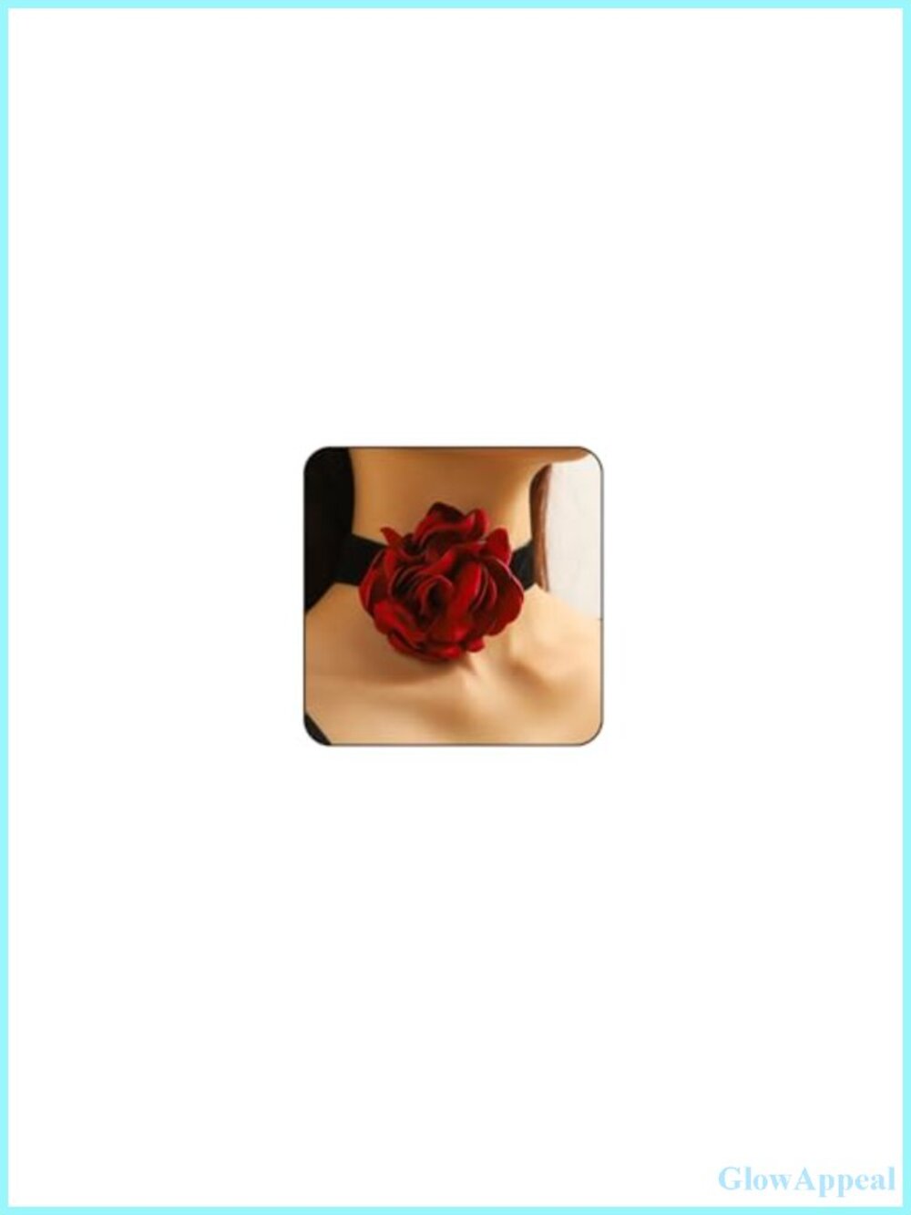 Silk Velvet Flower Choker Necklace with Extension Chain